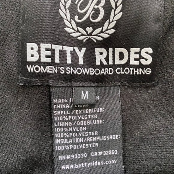 Betty Rides Black Snowboarding Pants - Picture 4 of 4